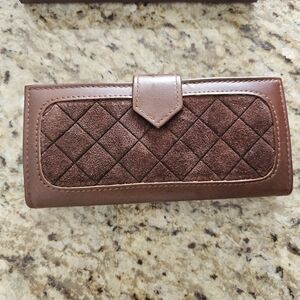 VINTAGE Brown Quilted Wallet